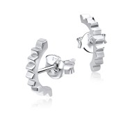 Thorn Curved Silver Stud Earring STS-3218